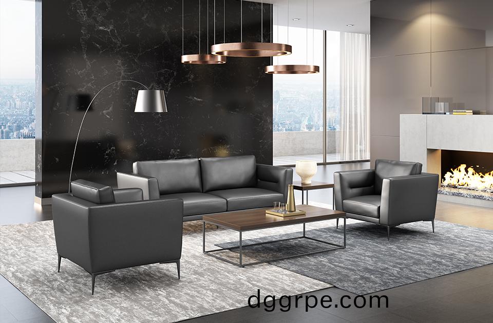 无锡经理室真皮沙发