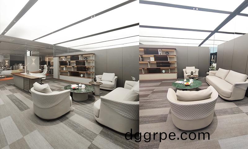 轻奢风办公皮沙发