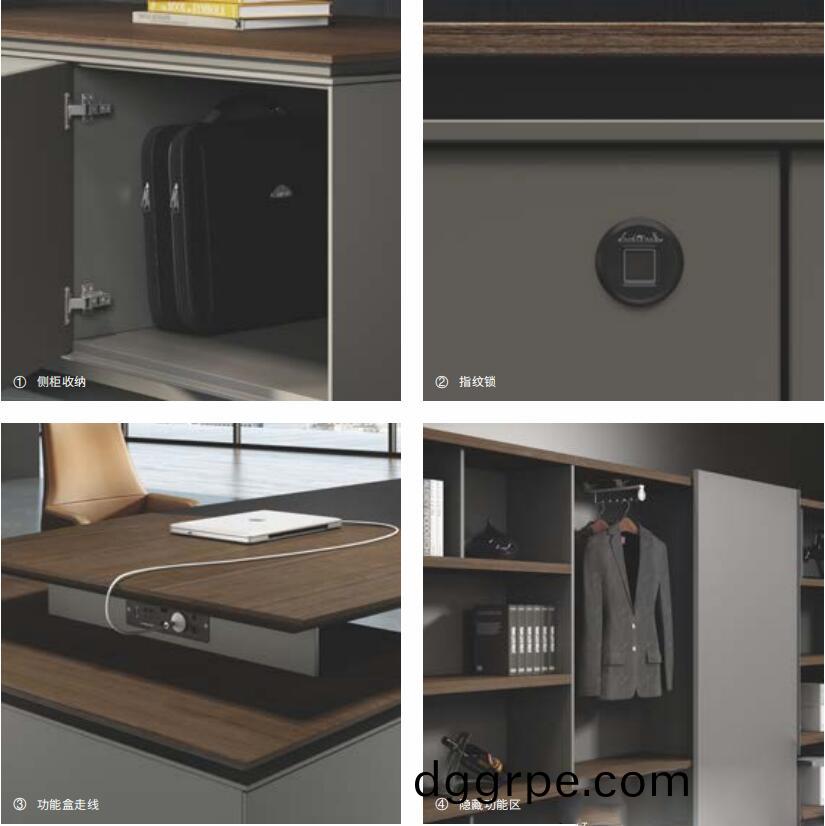 劳伦斯系列Y015班台总裁办公桌细节图