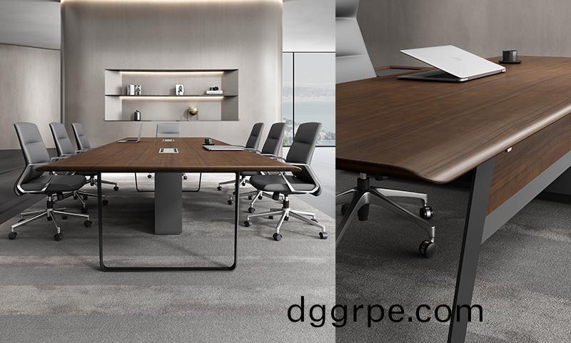 曲智系列H002会议桌细节图