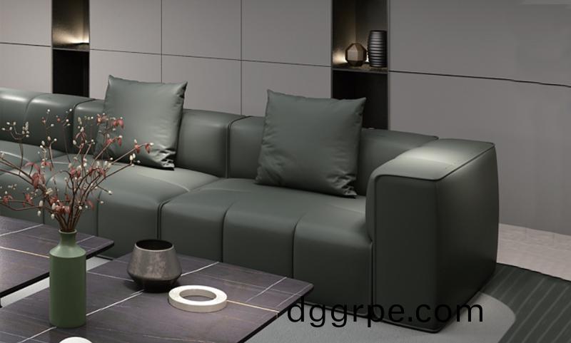 艾玛系列荔枝纹半牛皮办公沙发