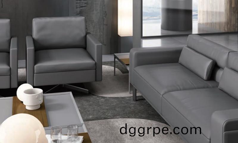 Deyoo德驭系列高级感真皮办公沙发