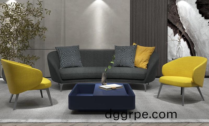 Bee缤逸系列弧形办公室沙发深色版