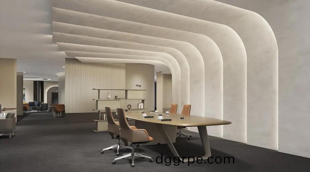 办公家具展厅的会议桌