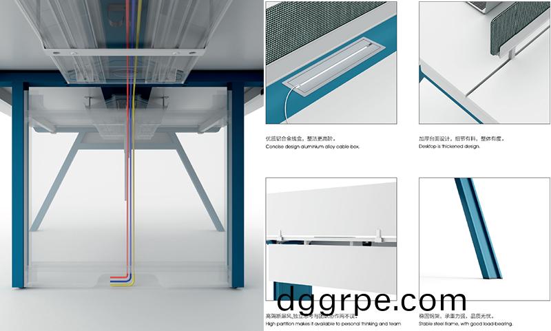 麦格系列员工桌之走线系统