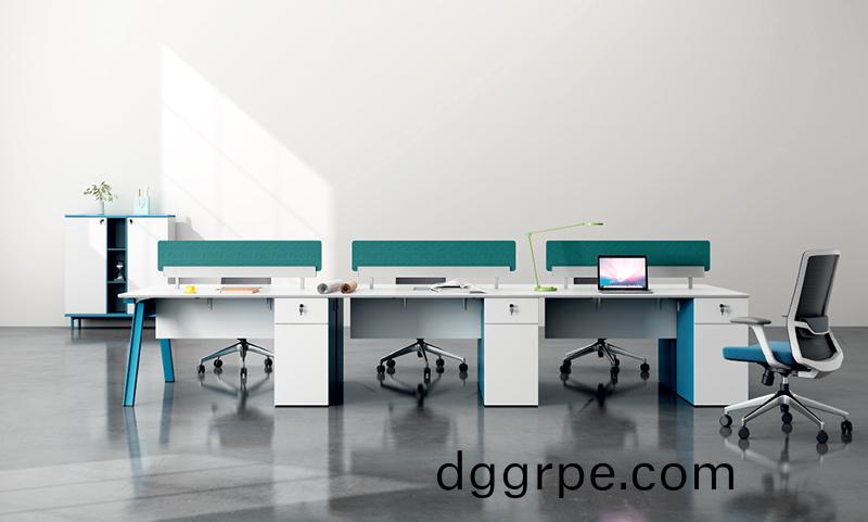 麦格系列6人位员工桌-固定柜配套